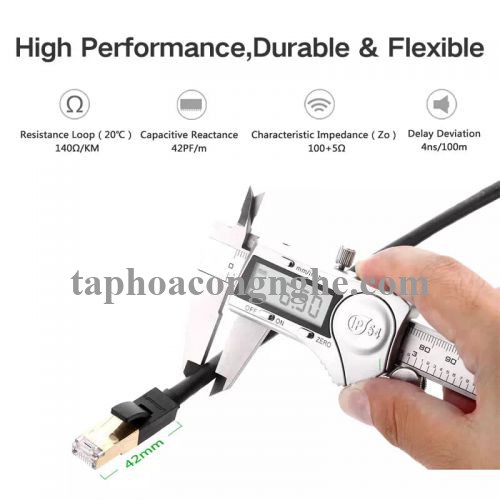 Ugreen 11271 5M màu Đen Cáp mạng LAN CAT7 STP chống nhiễu NW107 30011271